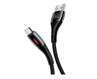 USAMS Kabel pleciony microUSB 1,2m Power-off 2A czarny - 1569061 - zdjęcie 1